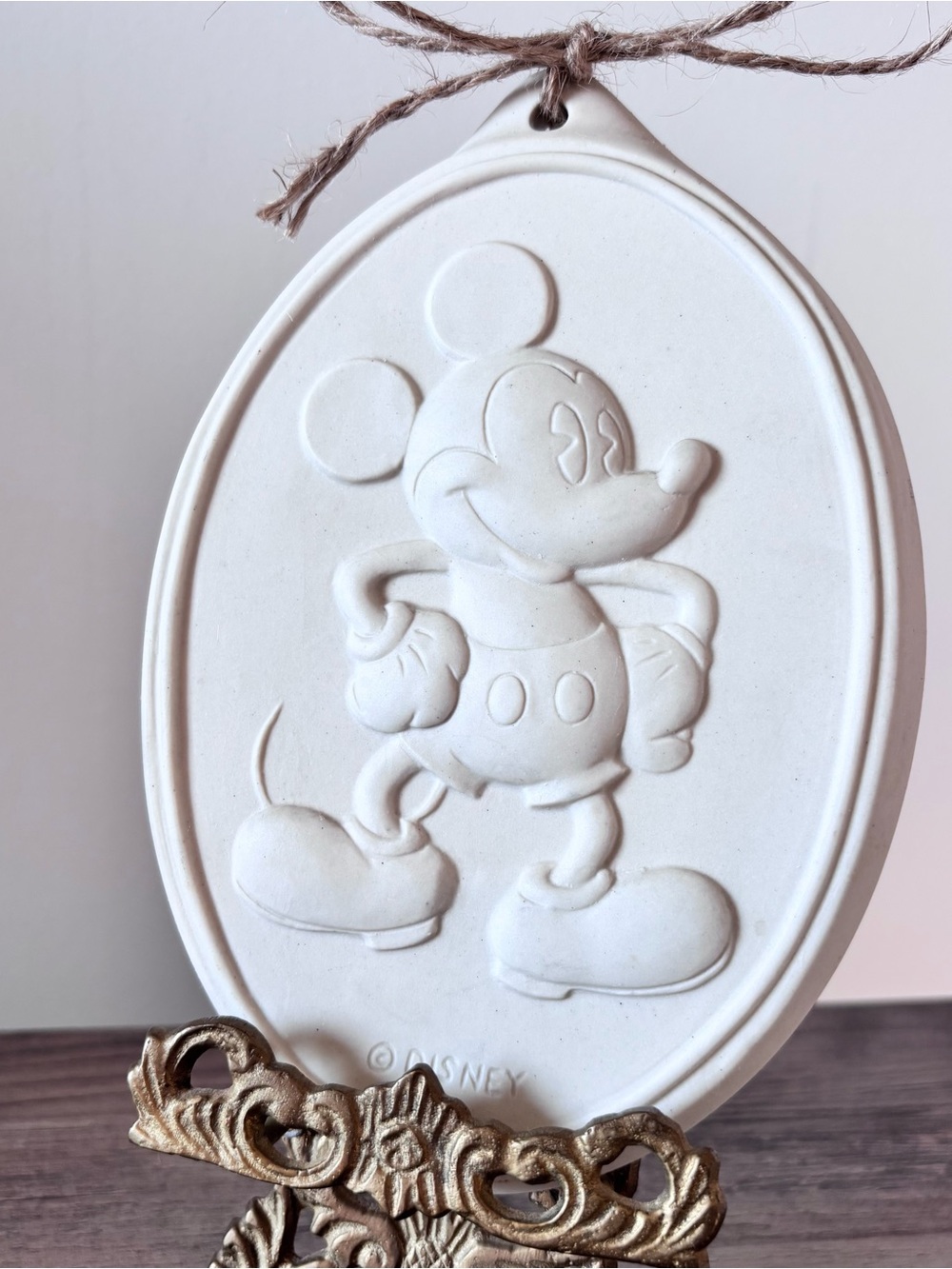 Vintage 1990s Disney Mickey Mouse & Co. Ceramic Cookie Flip Mold and Wall Plaque